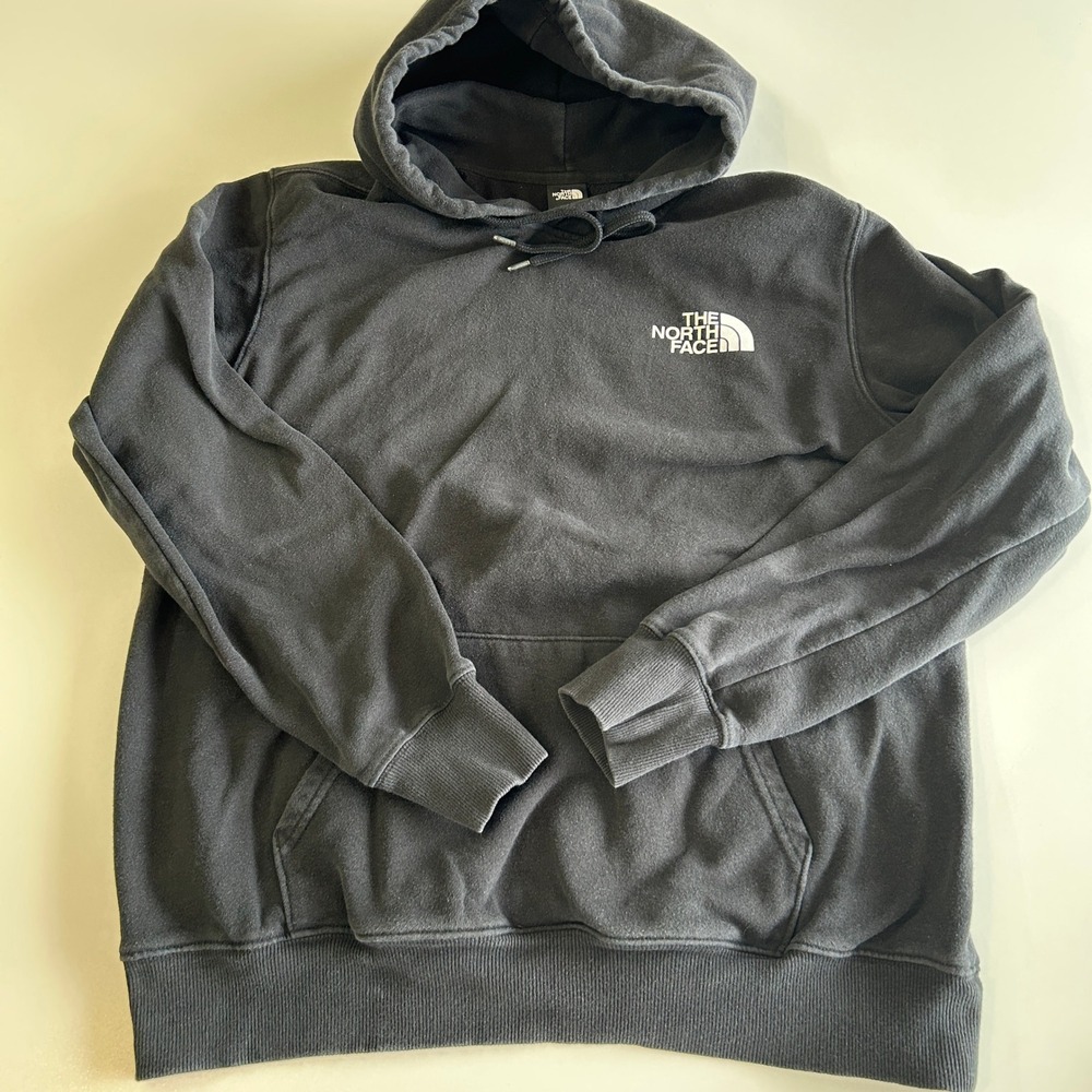 The North Face Mens Black Box Logo Pullover Hoodie Large Never Stop Exploring
